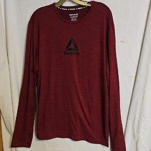 Reebok Men's Red Long Sleeve Shirt. Size XL. Lightweight